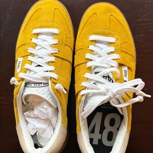 P448 Vibrant Yellow Suede Sneakers